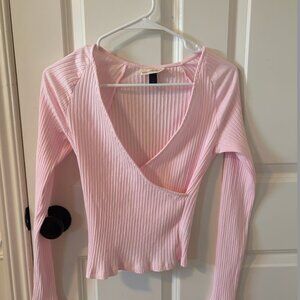Universal Threads Pink ribbed long sleeve